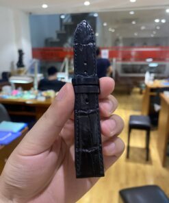 Dây da cá sấu thật size 20 màu đen CS0019Dây da cá sấu thật màu đen size 20