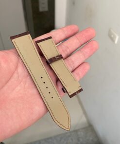 Dây đồng hồ Jaeger-LeCoultre da cá sấu Alligator màu chocolate