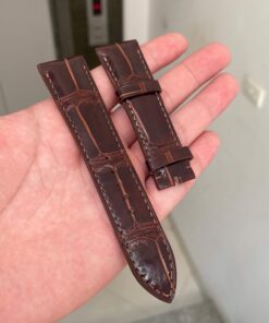 Dây đồng hồ Jaeger-LeCoultre da cá sấu Alligator màu chocolateDây đồng hồ Jaeger-LeCoultre da cá sấu Alligator màu chocolate