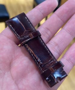 Dây đồng hồ Jaeger-LeCoultre da cá sấu Alligator màu chocolate