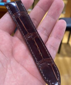 Dây đồng hồ Jaeger-LeCoultre da cá sấu Alligator màu chocolate