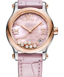 Đồng Hồ Chopard 278559-6021 - Happy Sport Round - 33mm - Steel and Rose GoldĐồng Hồ Chopard 278559-6021 - Happy Sport Round - 33mm - Steel and Rose Gold