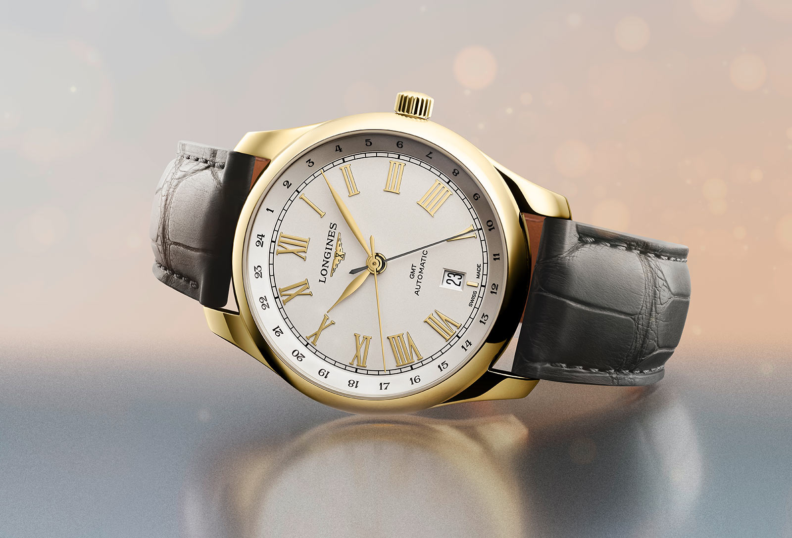 Bộ sưu tập Longines Master GMT: sự thanh lịch vượt thời gian bằng vàng