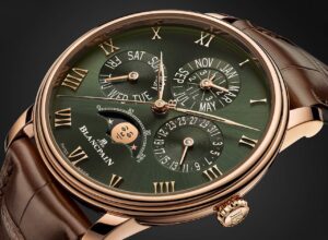 Blancpain Villeret Quantième Perpétuel với mặt số màu xanh lá cây