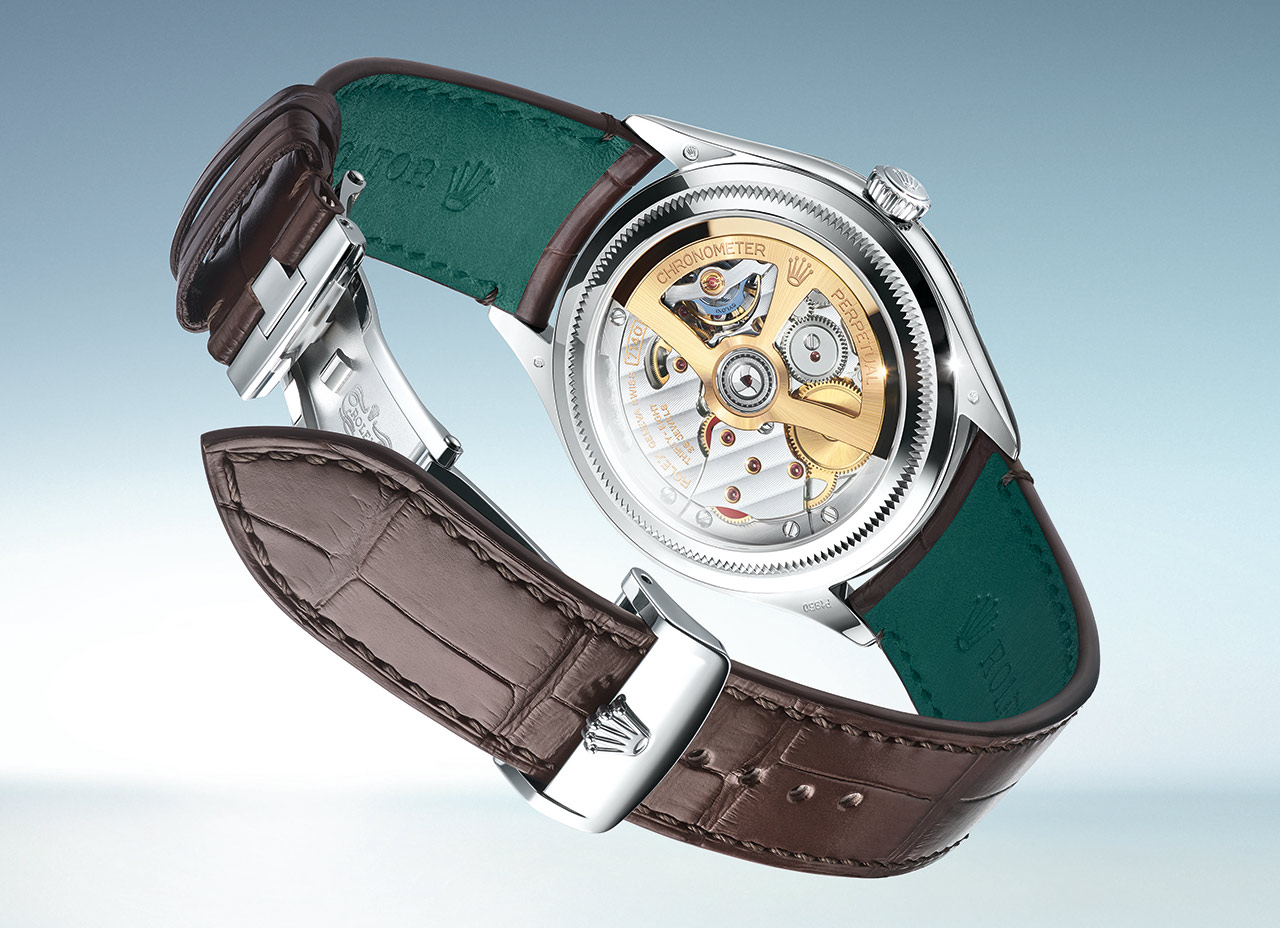 Rolex Perpetual 1908 bằng bạch kim với mặt số Guilloché