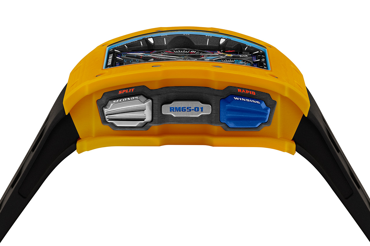 Richard Mille RM 65-01 Chronograph xanh pastel và vàng đậm mới