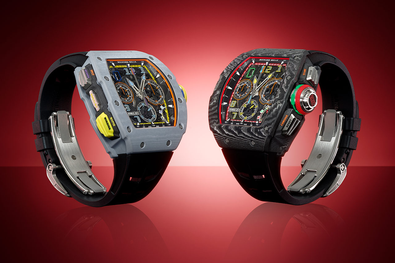 Richard Mille RM 65-01 Chronograph xanh pastel và vàng đậm mới