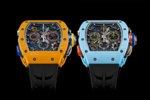 Richard Mille RM 65-01 Chronograph xanh pastel và vàng đậm mới