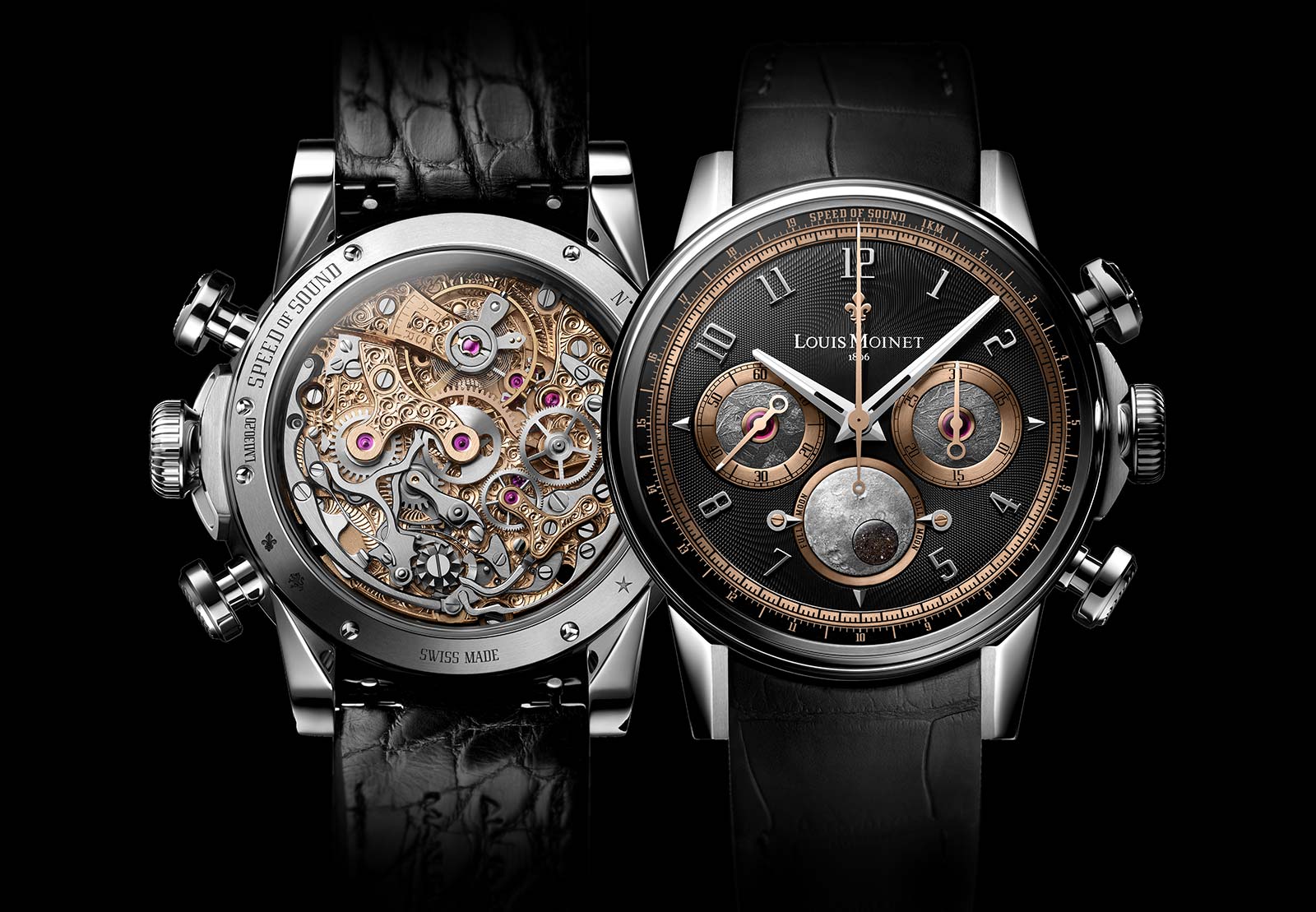 Louis Moinet Speed ​​of Sound: Phiên bản kỷ niệm 20 năm với thiên thạch mặt trăng hiếm