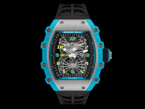 Thạch Anh Xanh Caribbean TPT, Carbon TPT và Titanium trong mẫu đồng hồ mới Richard Mille RM 21-02 Tourbillon Aerodyne