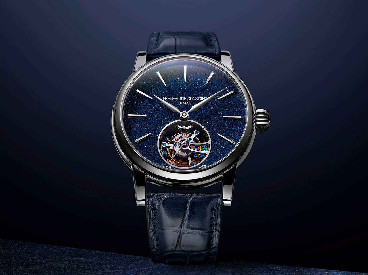 Frederique Constant Classic Tourbillon với mặt số Aventurine.