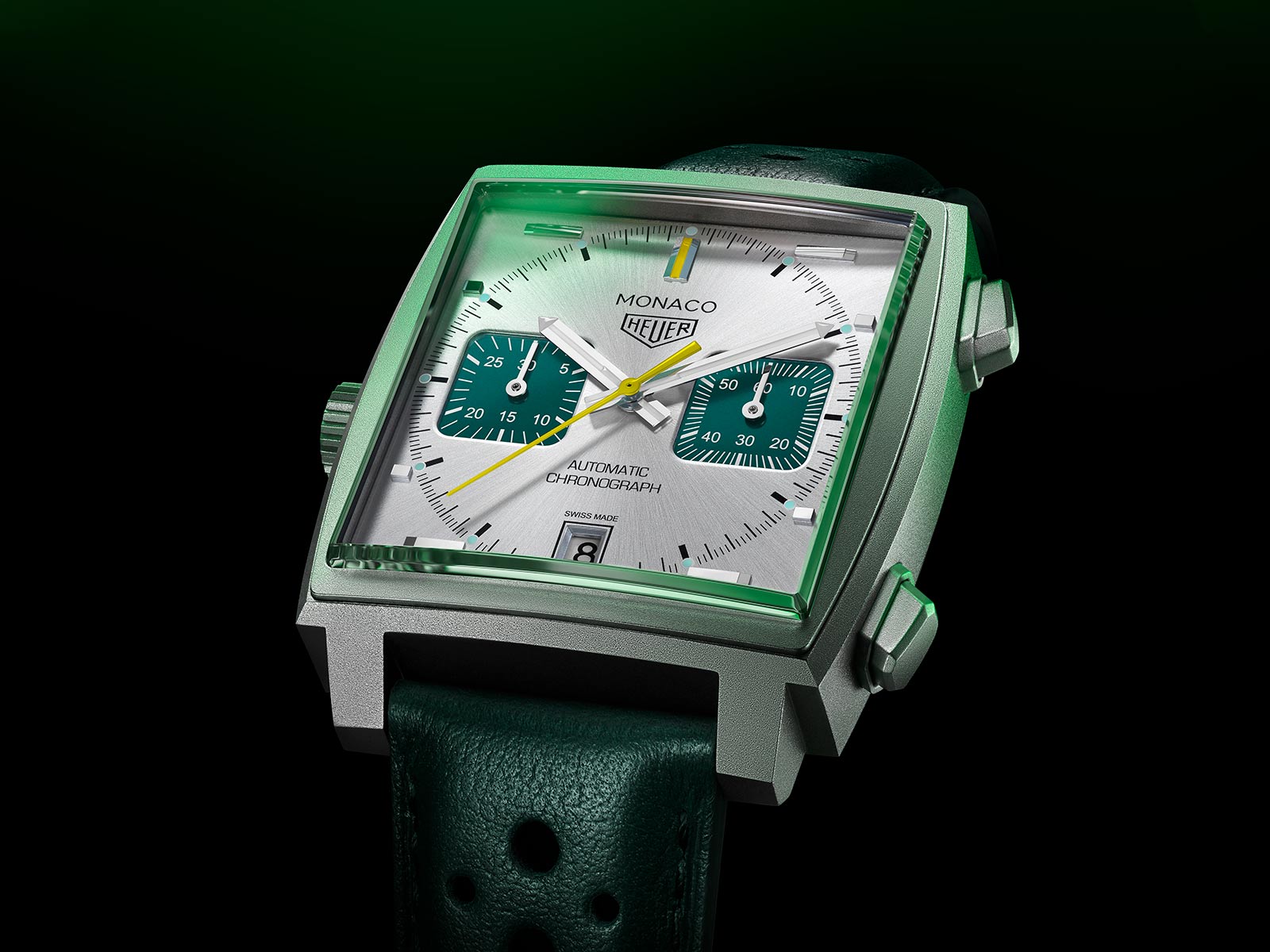 TAG Heuer Monaco Chronograph Racing Green CAW218E.FC6565