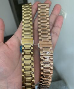 Dây kim loại đồng hồ mắt đúc size 20,22 (Vàng hồng / Vàng chanh)Dây kim loại đồng hồ mắt đúc size 20,22