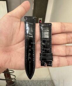 Dây Da Đồng Hồ Chất Liệu Cá Sấu Việt Size 19 Màu Đen