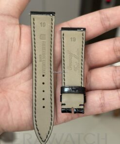 Dây Da Đồng Hồ Chất Liệu Cá Sấu Việt Size 19 Màu Đen