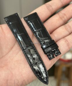 Dây Da Đồng Hồ Chất Liệu Cá Sấu Việt Size 19 Màu Đen