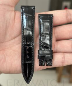 Dây Đồng Hồ FC (Frederique Constant) Da Cá Sấu Pháp Size 19 Màu ĐenDây Da Đồng Hồ Chất Liệu Cá Sấu Việt Size 19 Màu Đen