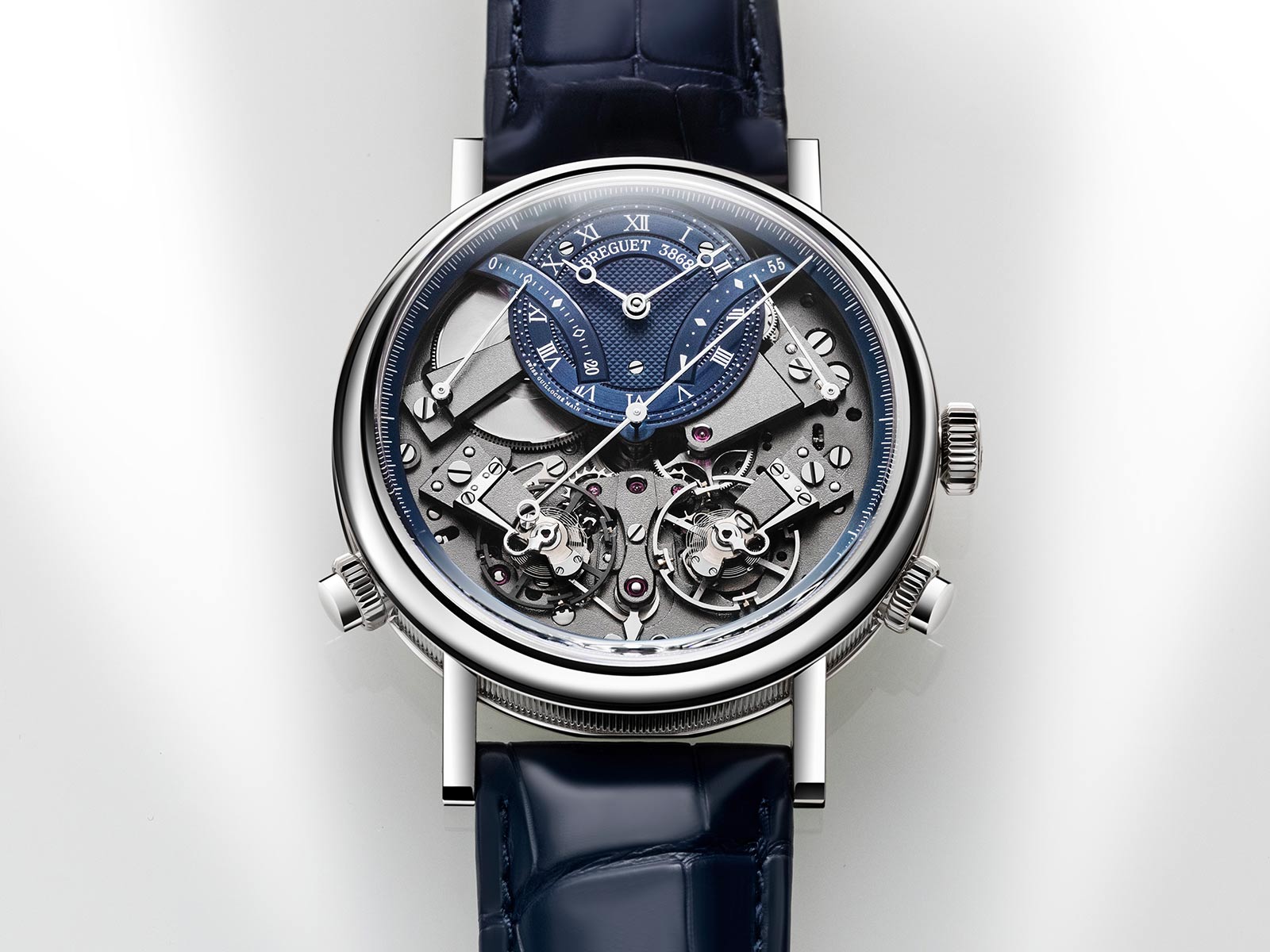 Mặt số “Breguet Blue” dành cho Tradition Independent Chronograph 7077 4 Mặt số “Breguet Blue” dành cho Tradition Independent Chronograph 7077