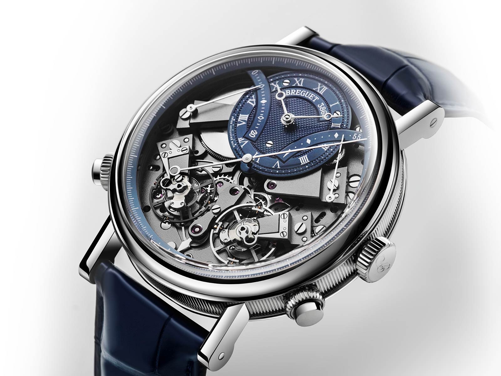 Mặt số “Breguet Blue” dành cho Tradition Independent Chronograph 7077 2 Mặt số “Breguet Blue” dành cho Tradition Independent Chronograph 7077