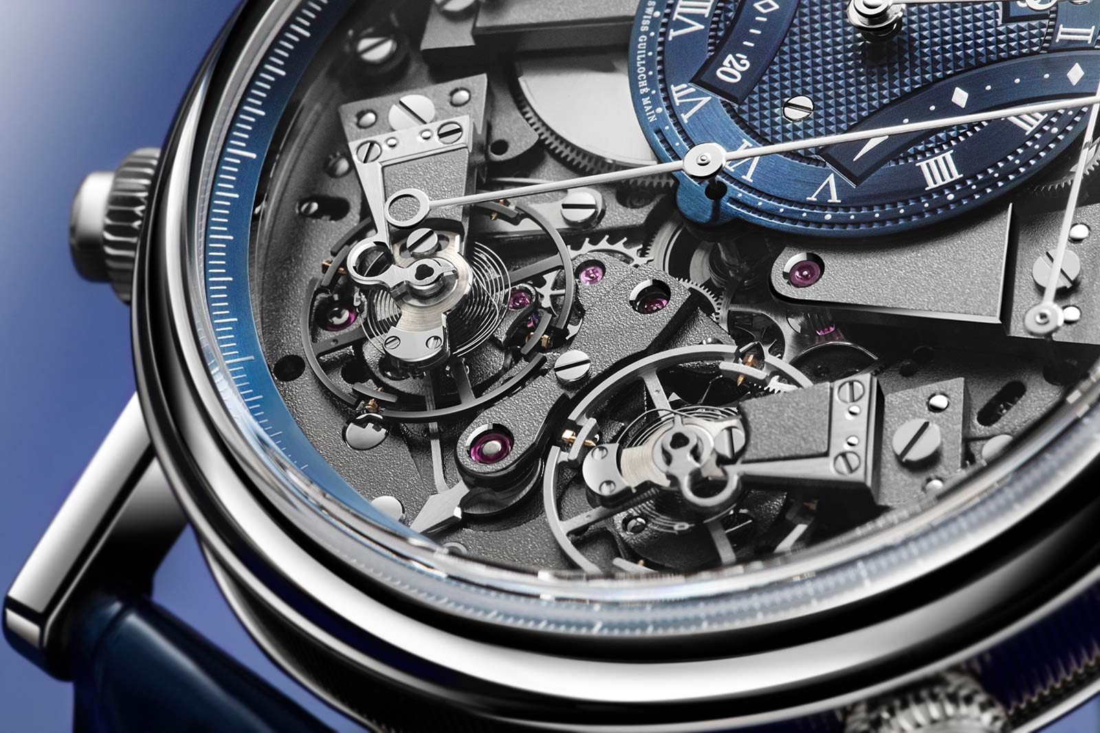 Mặt số “Breguet Blue” dành cho Tradition Independent Chronograph 7077 5 Mặt số “Breguet Blue” dành cho Tradition Independent Chronograph 7077