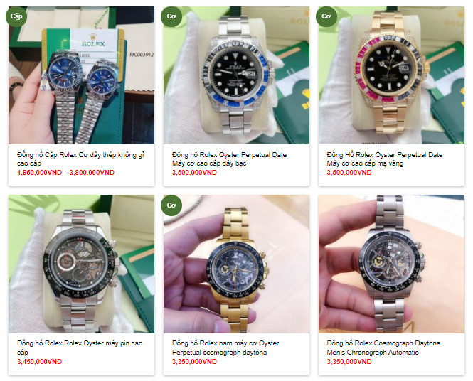 đồng hồ rolex giá 3 triệu