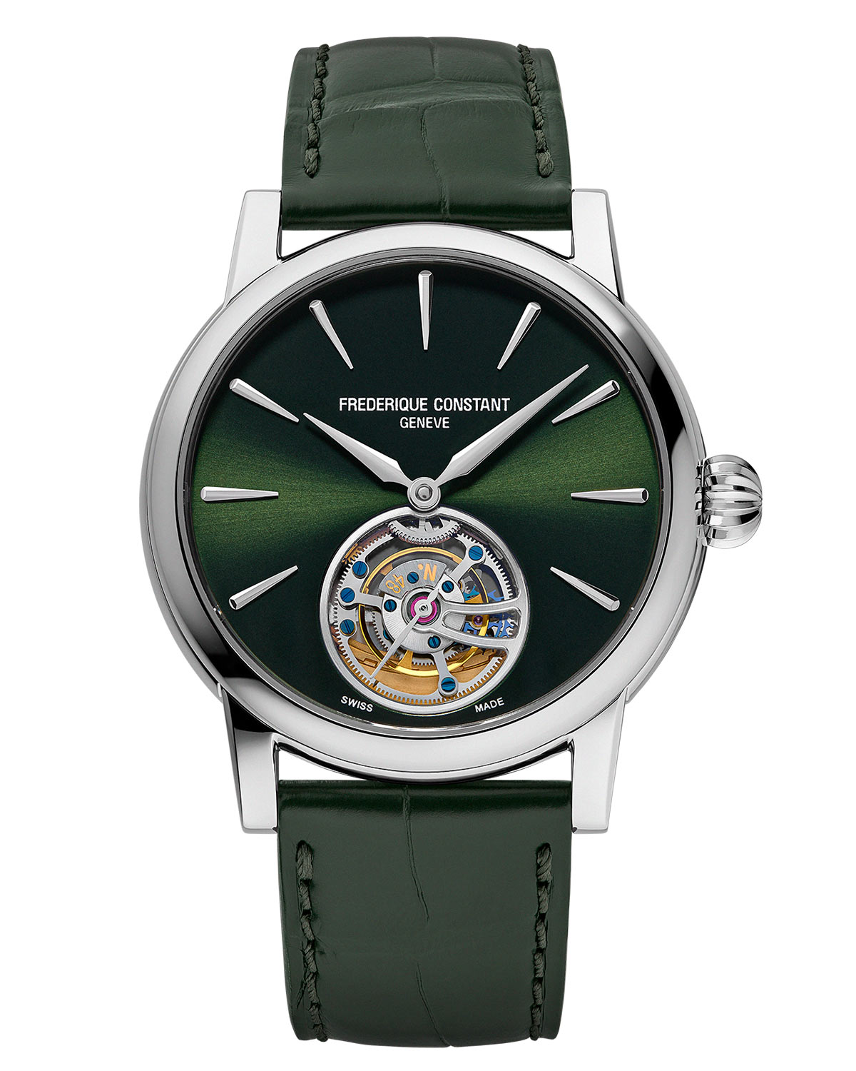 Frederique Constant Classic Tourbillon Manufacture phiên bản xanh lá 2 Frederique Constant Classic Tourbillon Green FC-980GR3H6