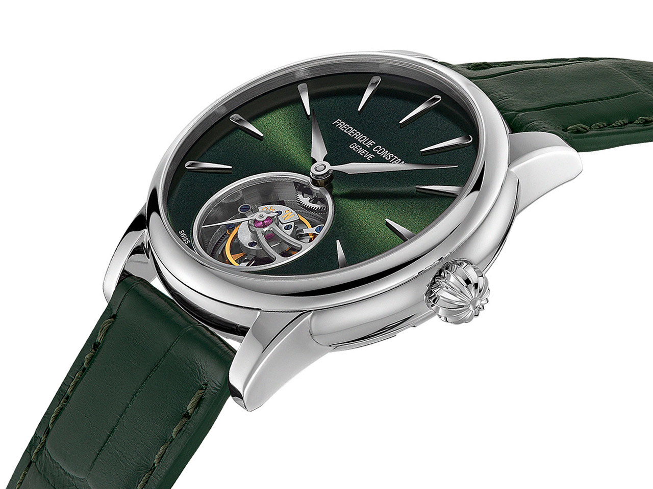 Frederique Constant Classic Tourbillon Manufacture phiên bản xanh lá 4 Frederique Constant Classic Tourbillon Green FC-980GR3H6