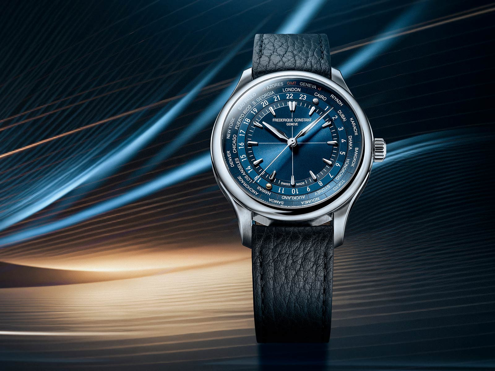 Frederique Constant và Watch Angels giới thiệu mẫu đồng hồ Worldtimer Manufacture 40mm mới