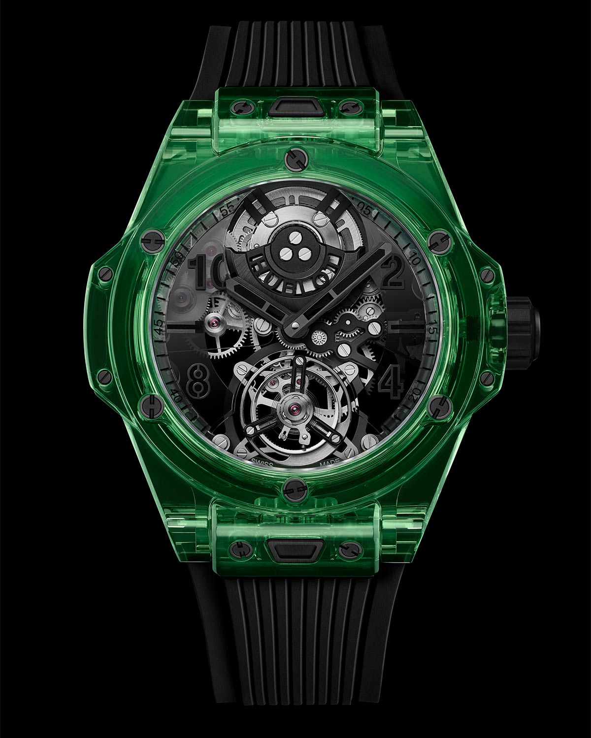 Hublot Big Bang Tourbillon Green SAXEM: kỹ thuật kết hợp với sự trong suốt