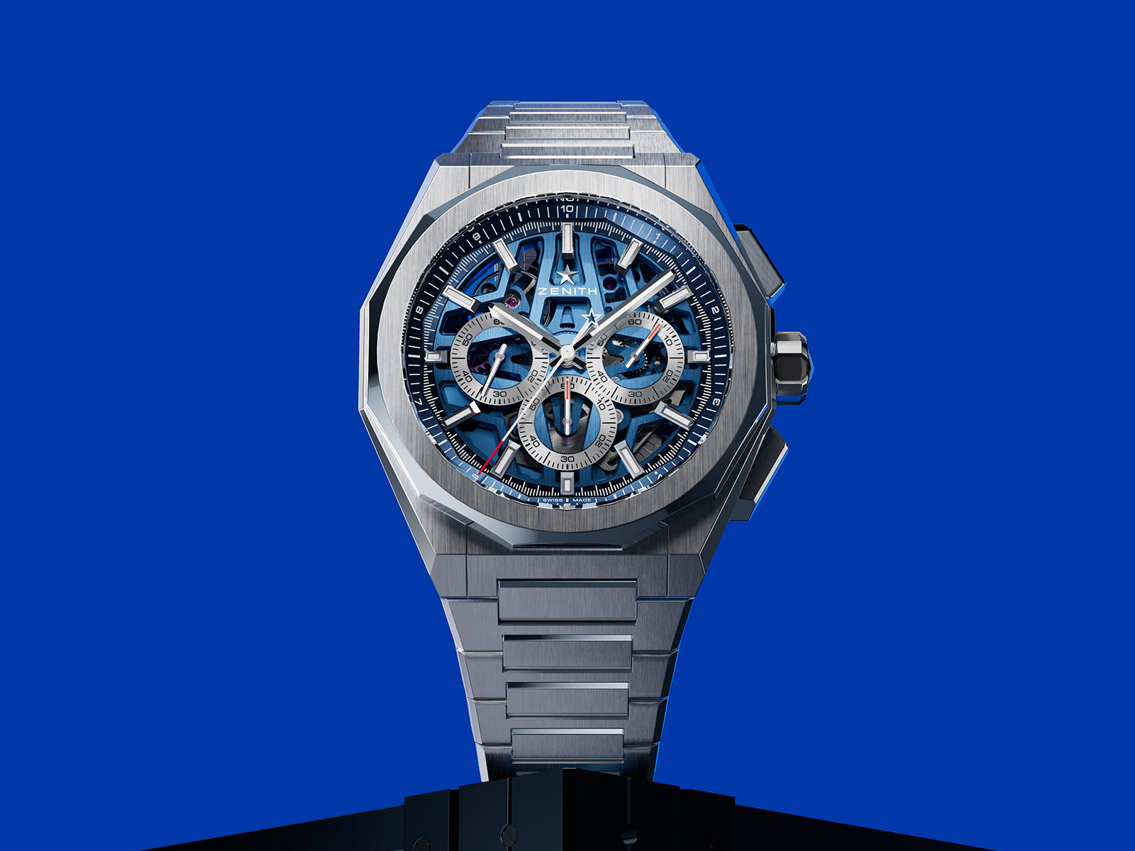 Zenith Defy Skyline Chronograph Skeleton: Độ chính xác 1/10 giây và mặt số lộ cơ