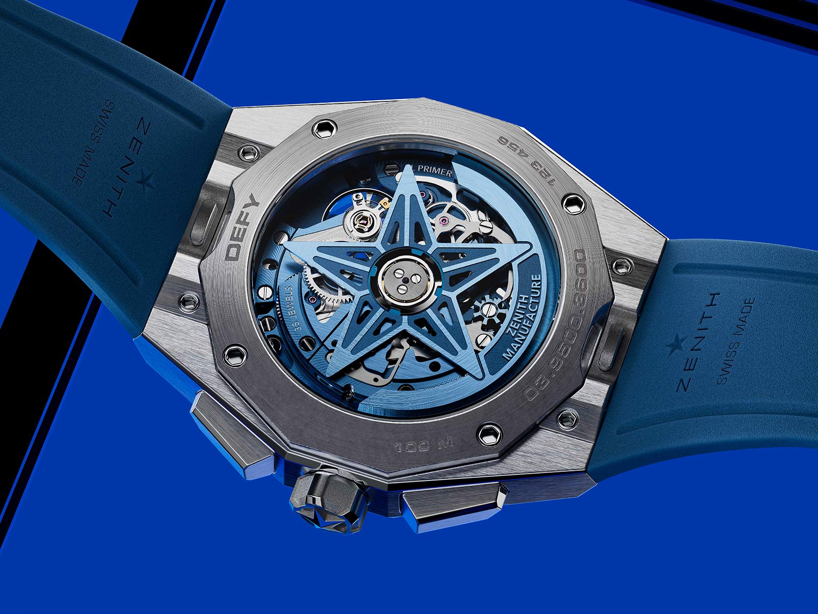 Zenith Defy Skyline Chronograph Skeleton: Độ chính xác 1/10 giây và mặt số lộ cơ