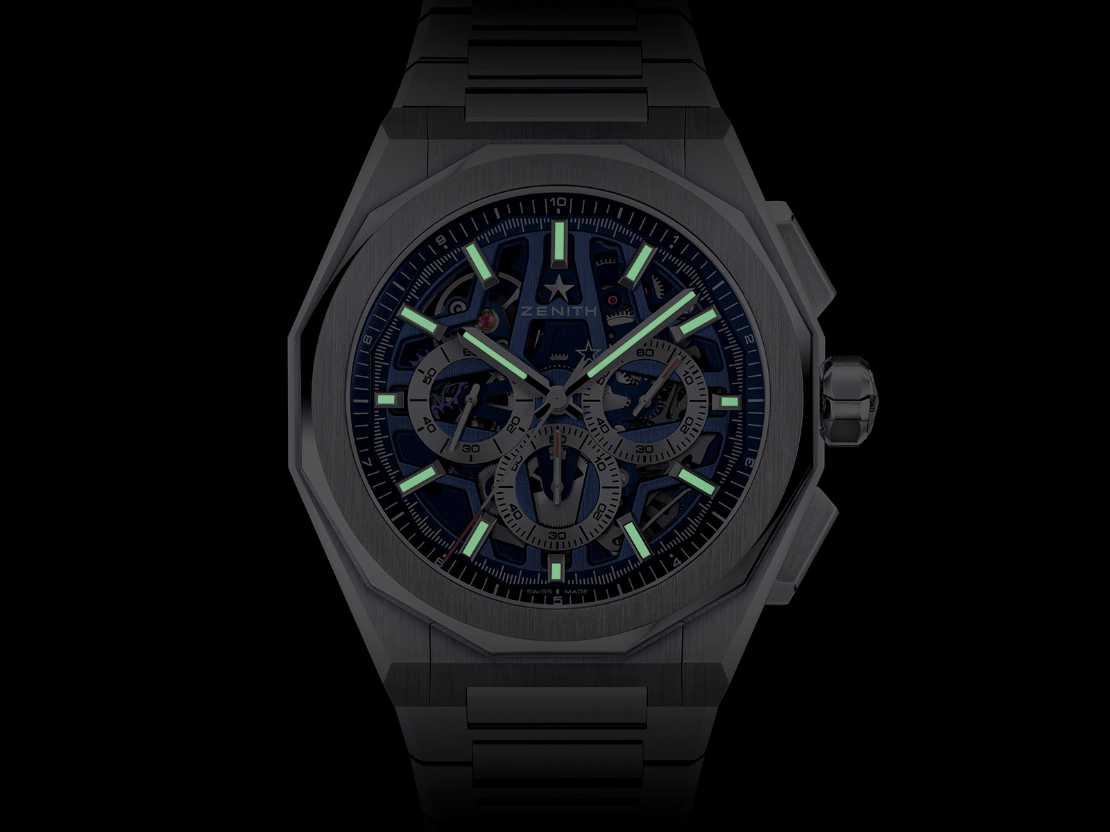 Zenith Defy Skyline Chronograph Skeleton: Độ chính xác 1/10 giây và mặt số lộ cơ