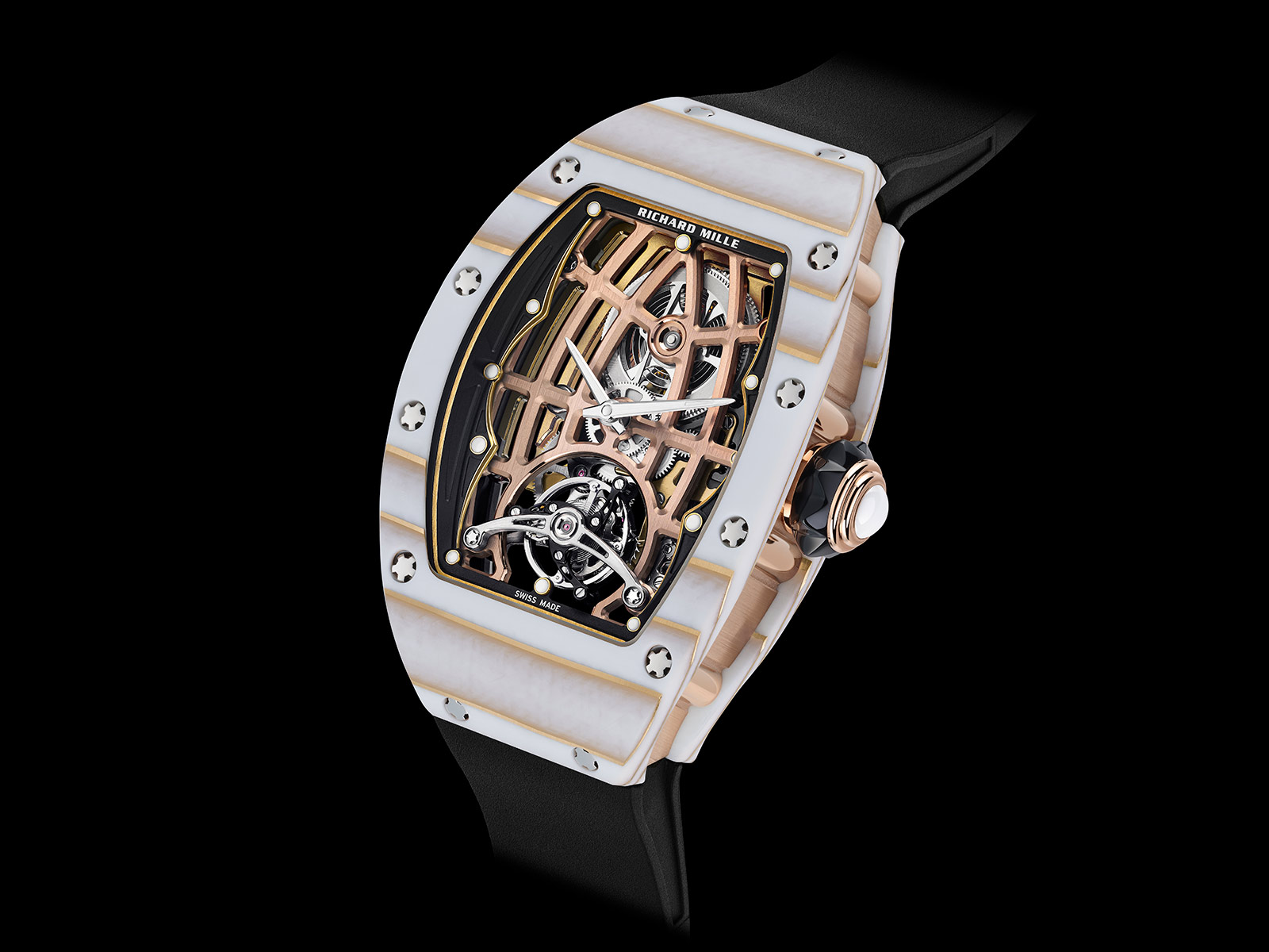 Richard Mille RM 74-02 Automatic Tourbillon bằng Gold Quartz TPT
