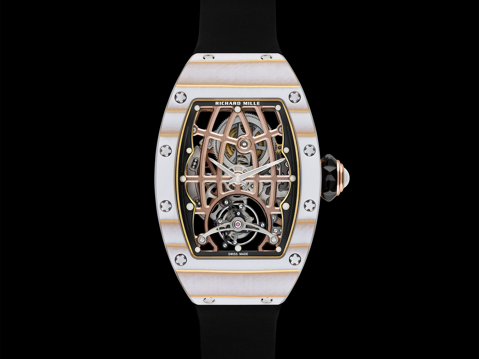 Richard Mille RM 74-02 Automatic Tourbillon bằng Gold Quartz TPT