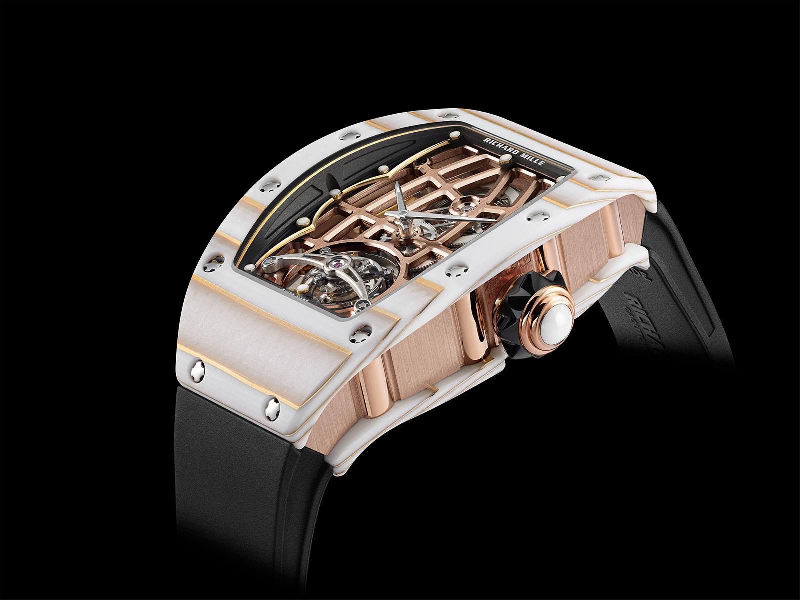 Richard Mille RM 74-02 Automatic Tourbillon bằng Gold Quartz TPT