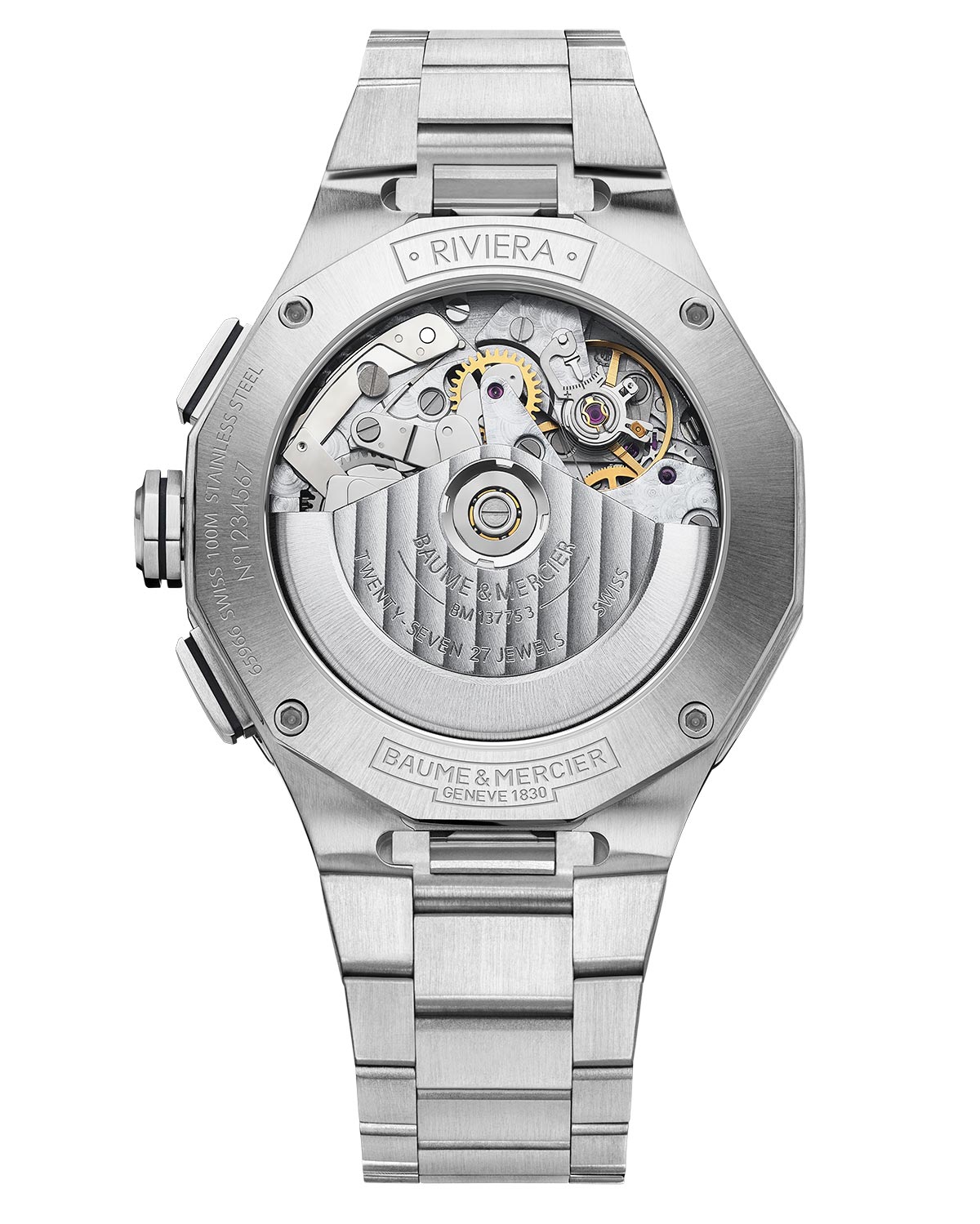 Đồng hồ bấm giờ Baume & Mercier Riviera "Panda" M0A10827: phong cách thể thao sang trọng với tông màu đen và trắng