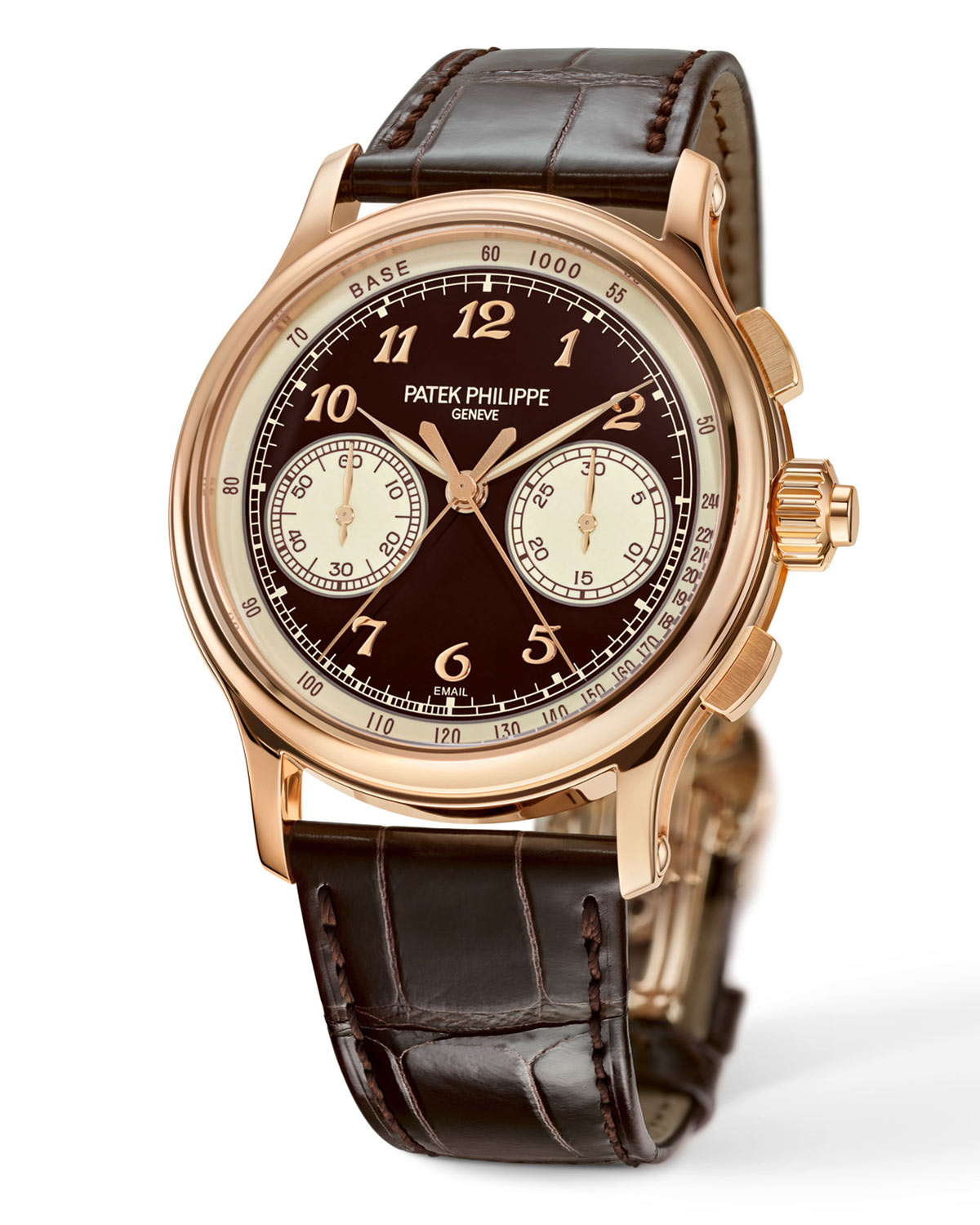 Đồng hồ Patek Philippe 5370R-001 Split-Seconds Chronograph với mặt số men Grand Feu.