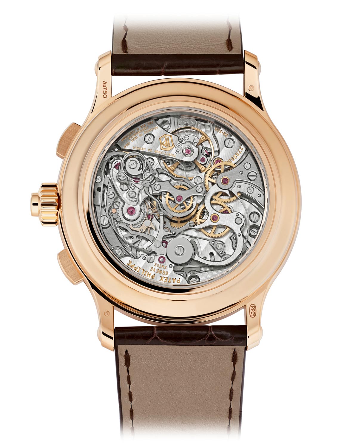 Đồng hồ Patek Philippe 5370R-001 Split-Seconds Chronograph với mặt số men Grand Feu.