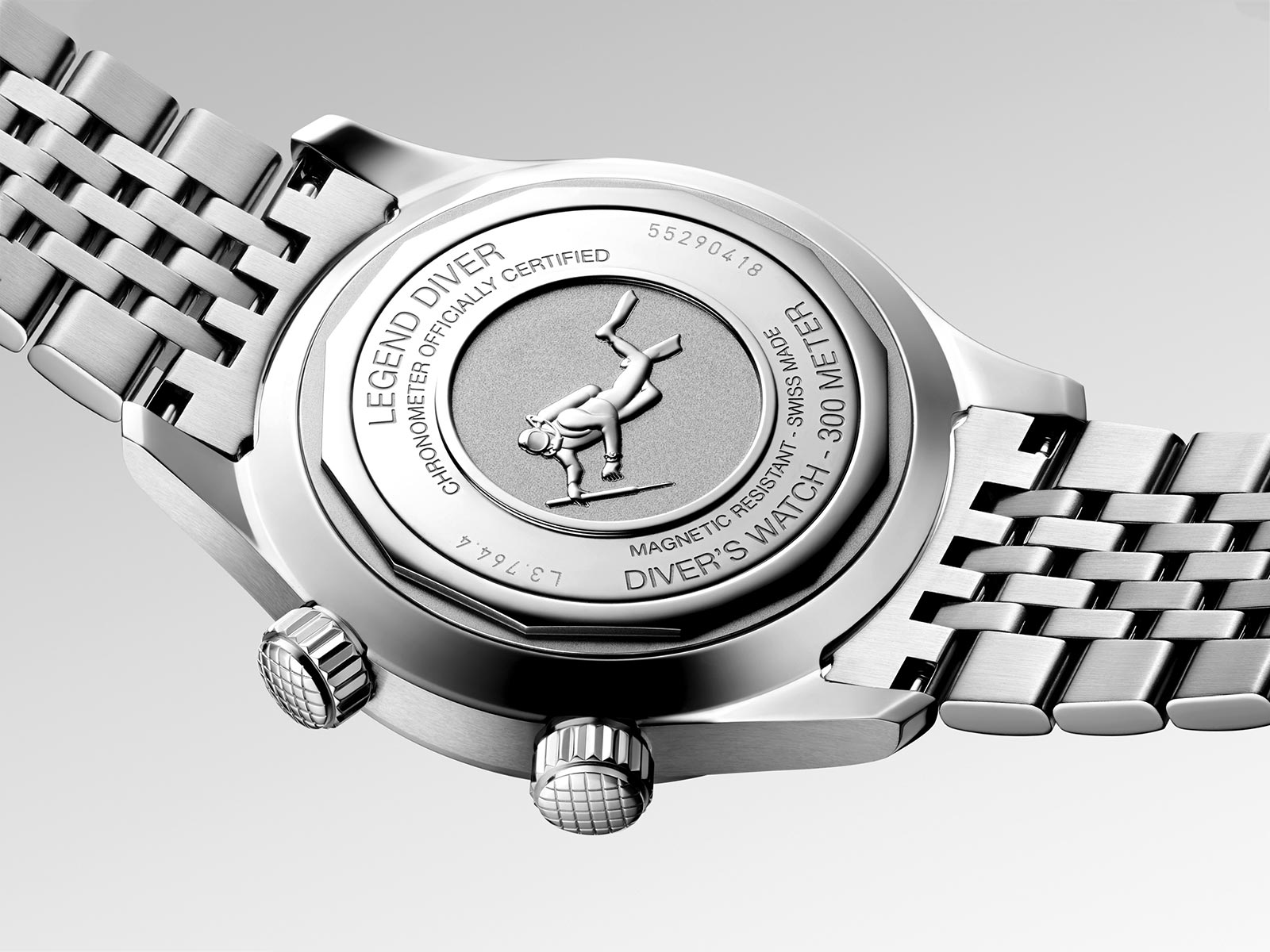 Longines Legend Diver 39 mm trắng mờ L3.764.4.16.6