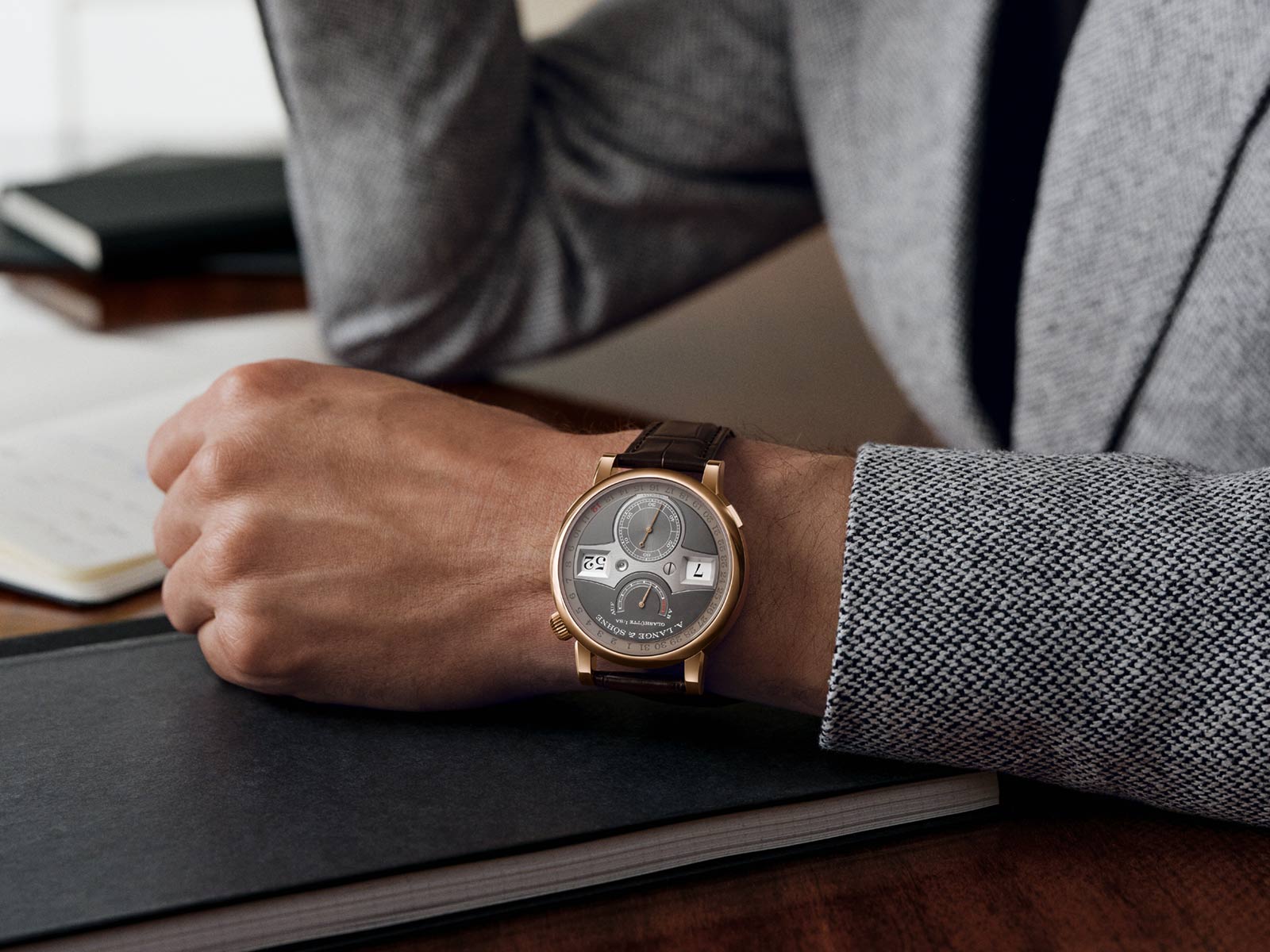 ALS Zeitwek Date Pink Gold 148 033 013