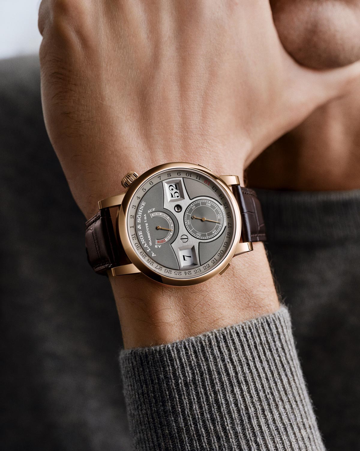 ALS Zeitwek Date Pink Gold 148 033 016