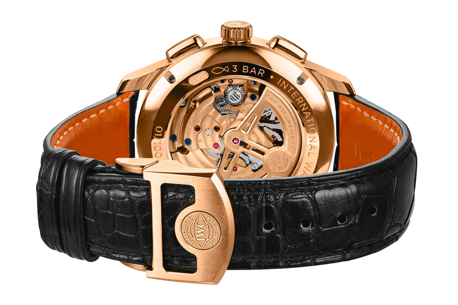 IWC Portugieser Tourbillon Chronograph IW394009: Vàng Armor, Mặt Obsidian