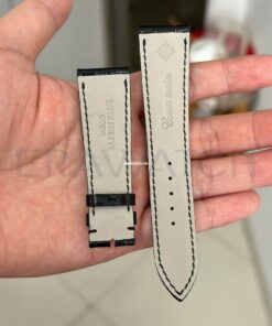 Dây đồng hồ Patek Philippe da cá sấu Nam Mỹ màu đen dòng cao cấp