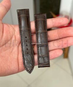 Dây đồng hồ Omega da cá sấu Nam Mỹ màu nâu dòng cao cấpDây đồng hồ Omega da cá sấu Nam Mỹ màu nâu dòng cao cấp