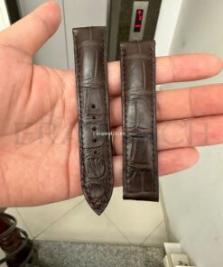 Dây đồng hồ Omega da cá sấu Nam Mỹ màu nâu dòng cao cấp
