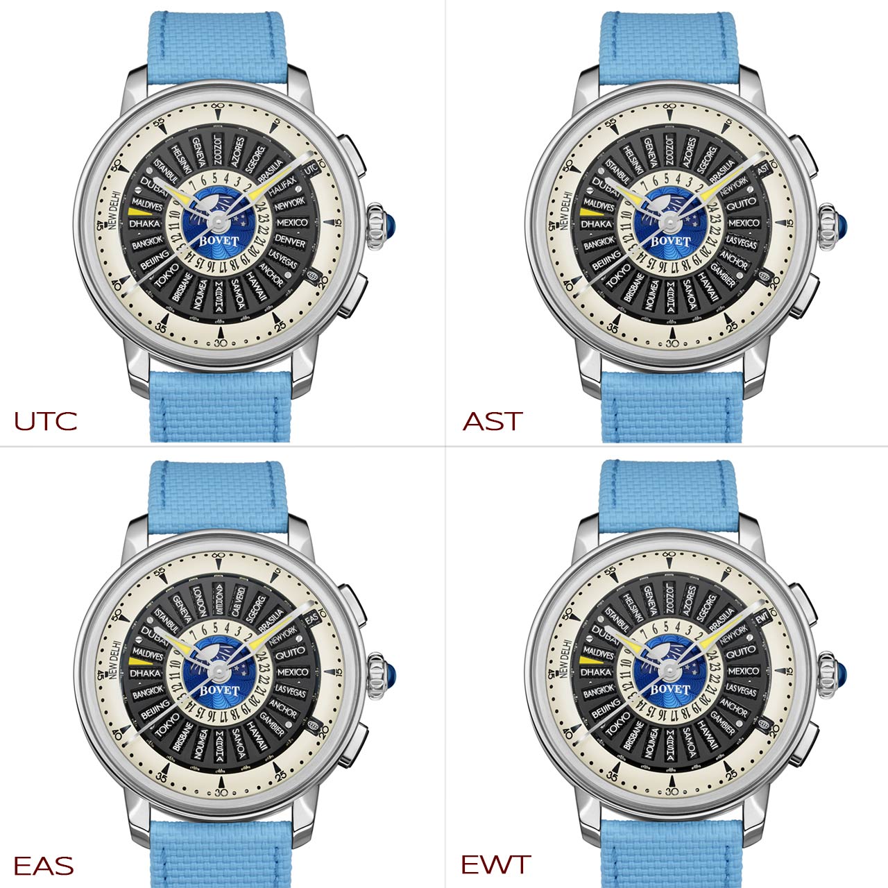 Bovet Récital 30: Hệ thống giờ thế giới dựa trên con lăn để giải quyết thay đổi giờ mùa hè (DST)