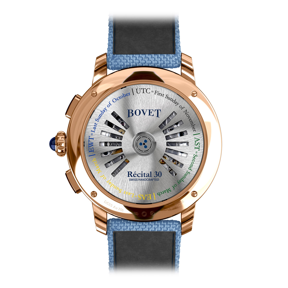 Bovet Récital 30: Hệ thống giờ thế giới dựa trên con lăn để giải quyết thay đổi giờ mùa hè (DST)