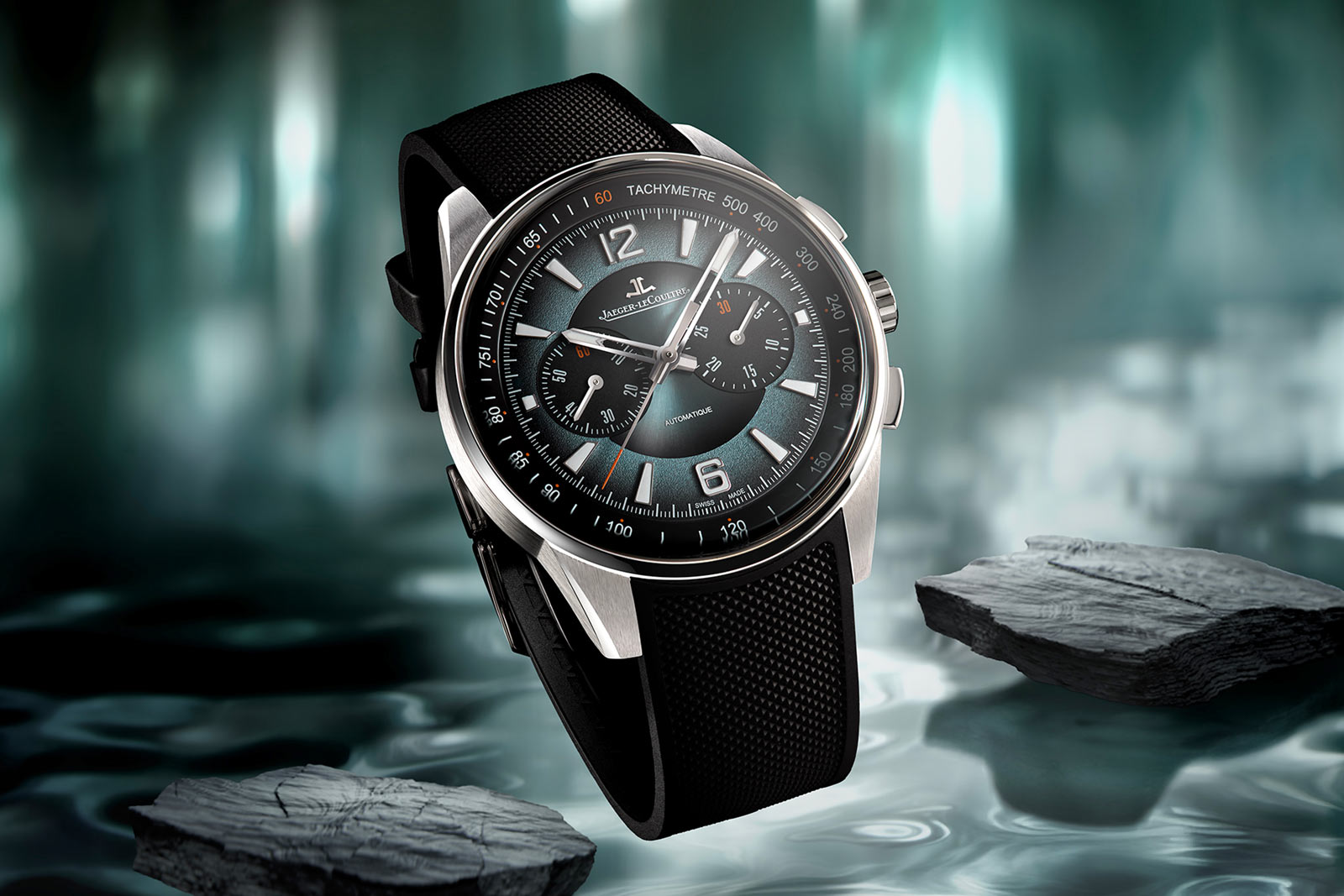 Jaeger-LeCoultre giới thiệu mẫu đồng hồ Polaris Chronograph với mặt số sơn mài màu Xám Đại Dương.