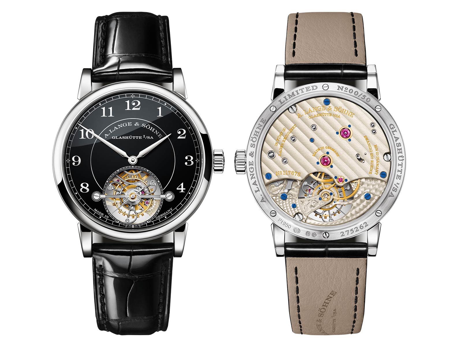 A. Lange & Söhne 1815 Tourbillon bằng bạch kim với mặt số tráng men đen tuyền 13 A. Lange & Söhne 1815 Tourbillon bằng bạch kim với mặt số tráng men đen tuyền