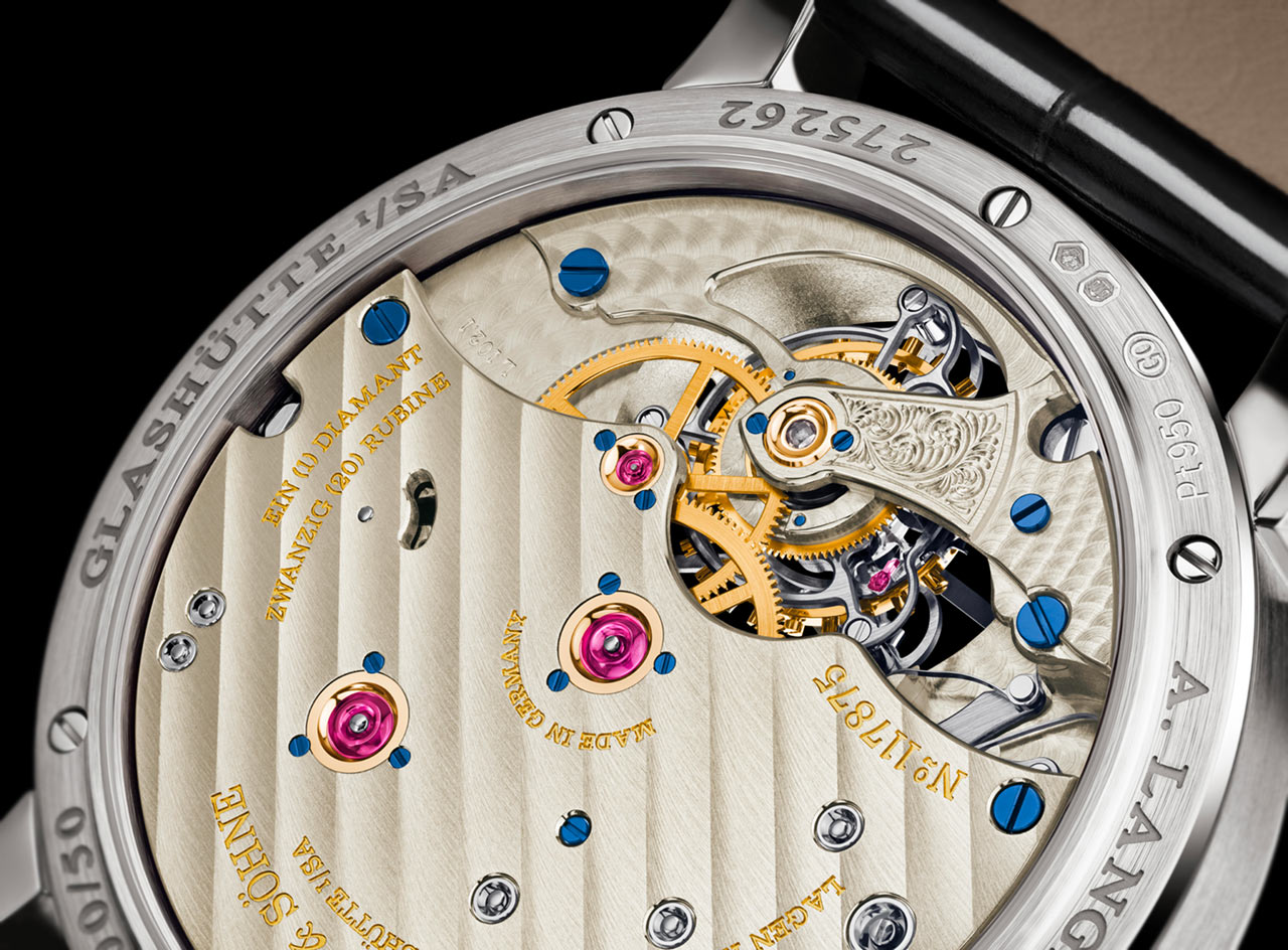 A. Lange & Söhne 1815 Tourbillon bằng bạch kim với mặt số tráng men đen tuyền 12 A. Lange & Söhne 1815 Tourbillon bằng bạch kim với mặt số tráng men đen tuyền